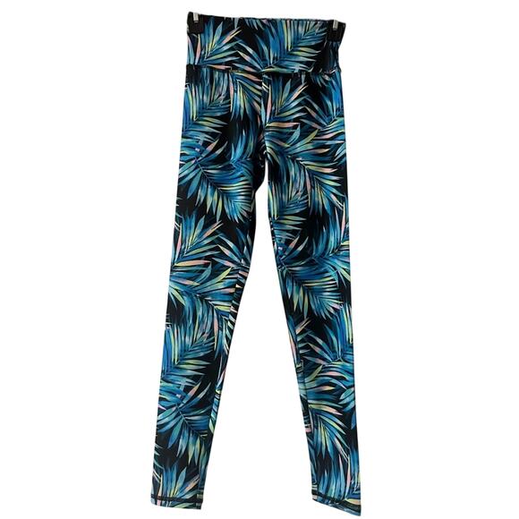 Forever 21 Pants - 🍷NWT forever 21 high waisted tropical printed yoga athletic pants size xs
